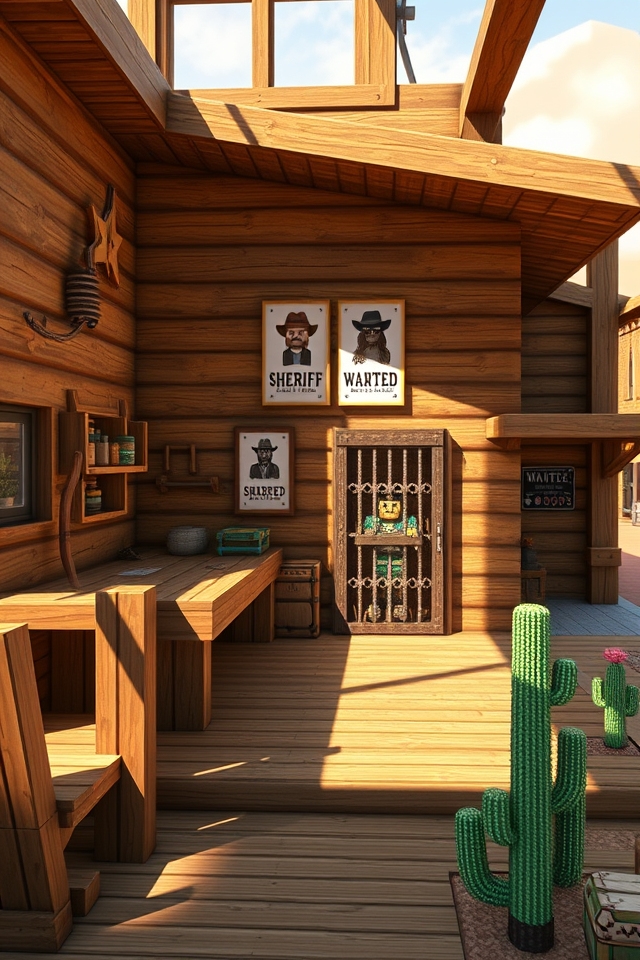 wooden sheriff s office design