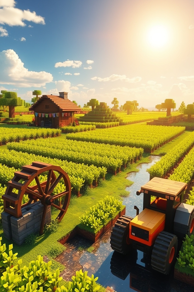automated minecraft farm machinery