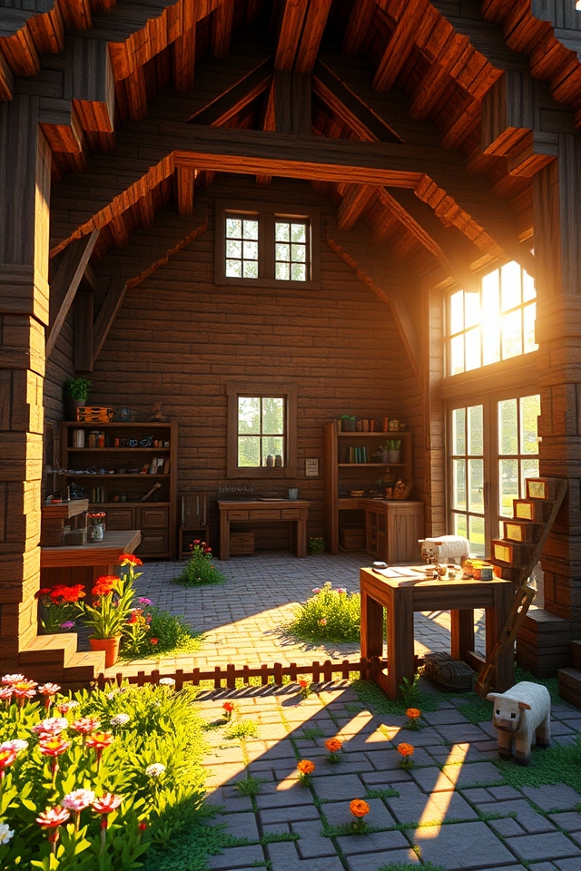 barn workshop with organization