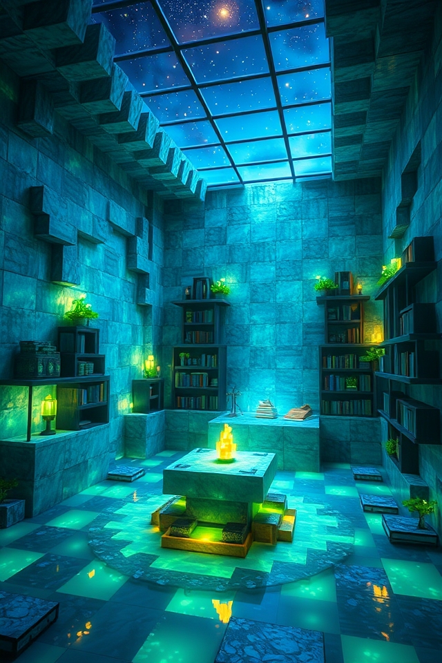bioluminescent serene dream room