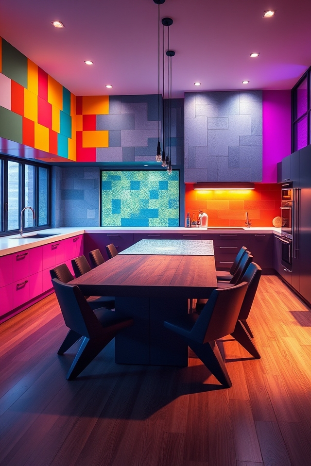 bold geometric kitchen design