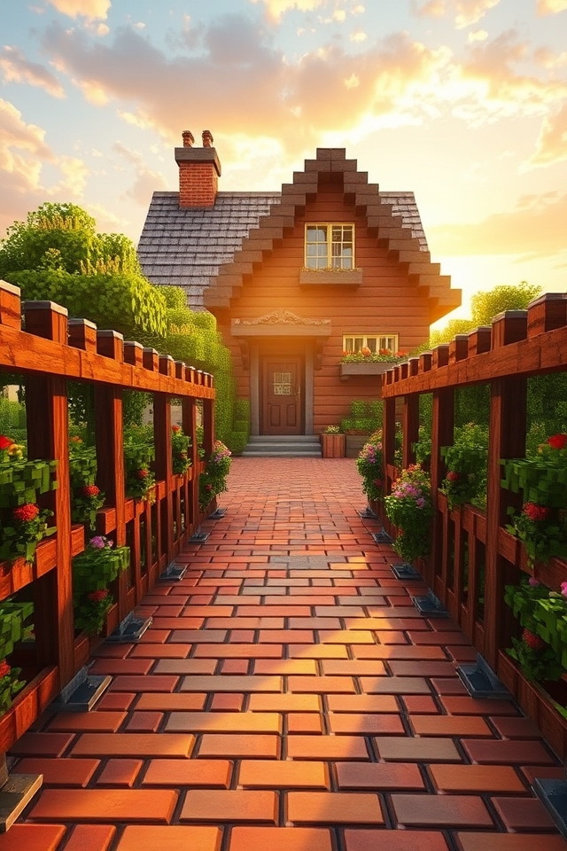 charming aged brick pathway