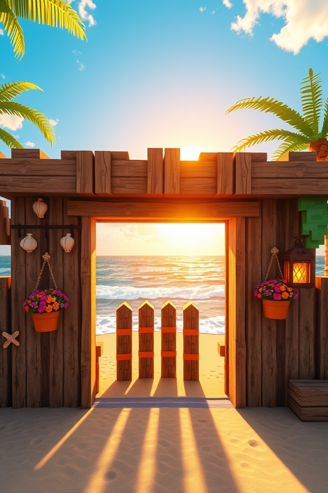 charming coastal beach entrance