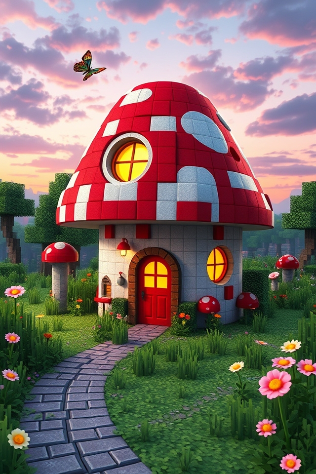charming fantasy mushroom house