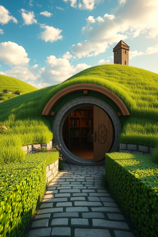 charming hillside hobbit dwelling