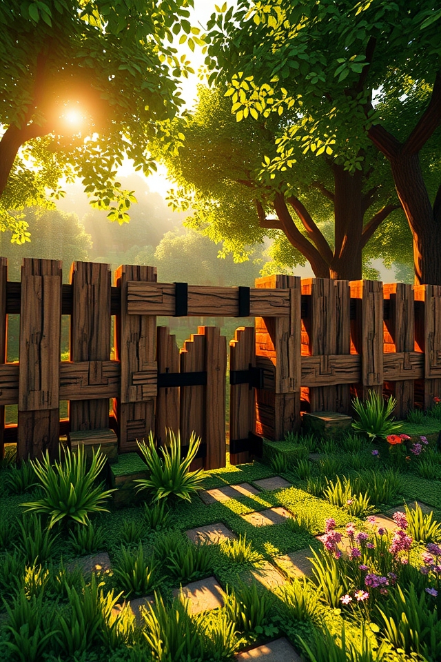 charming natural wooden fence