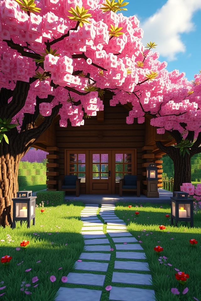 charming pink themed cabin retreat
