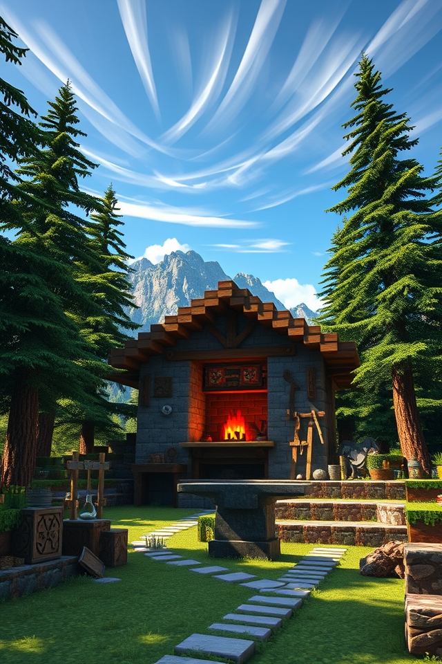 charming rustic blacksmith forge