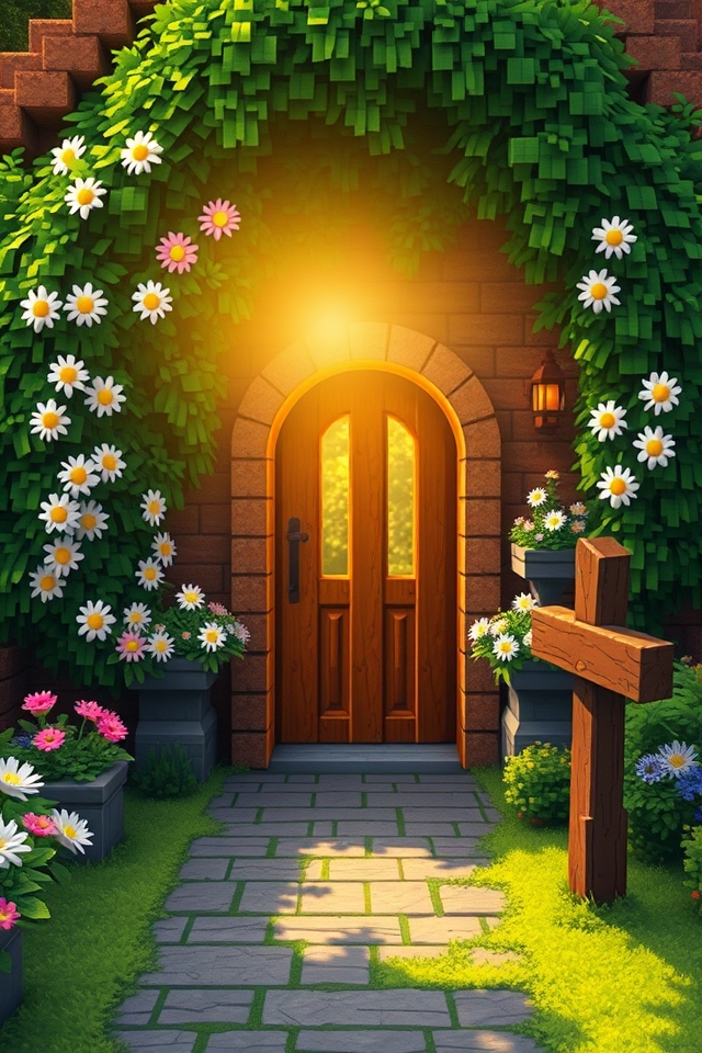charming rustic entrance design