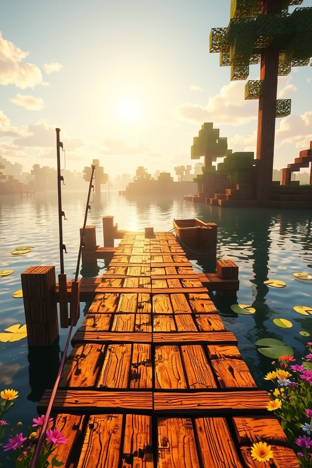 charming rustic fishing dock
