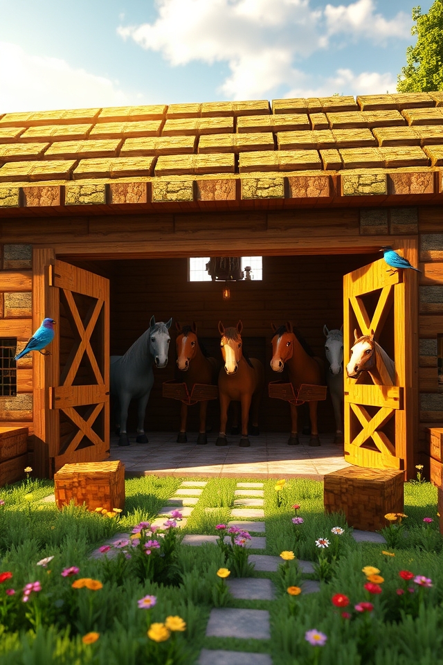 charming rustic horse stables