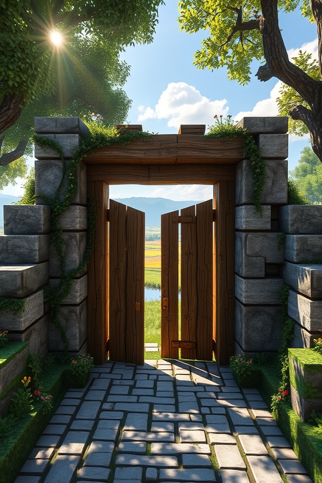 charming rustic wooden gate
