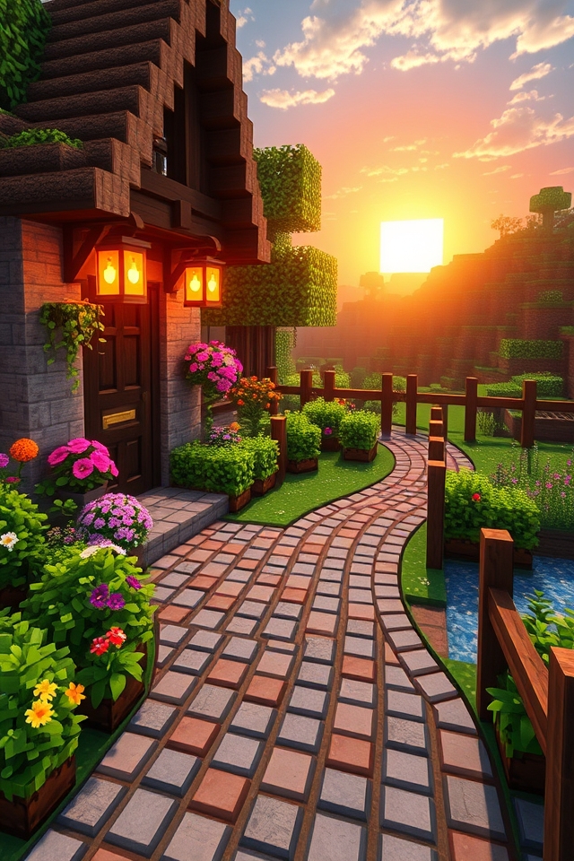 charming textured garden pathways