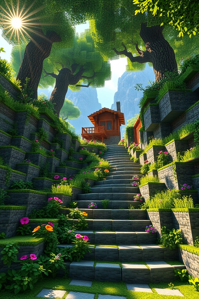 charming whimsical garden steps