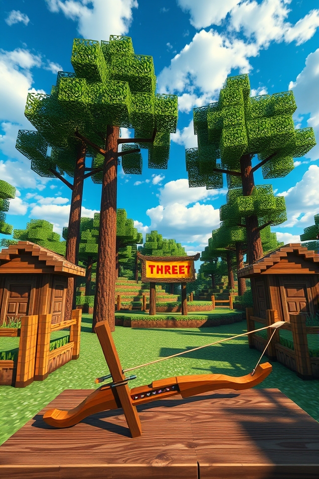 classic wooden archery range