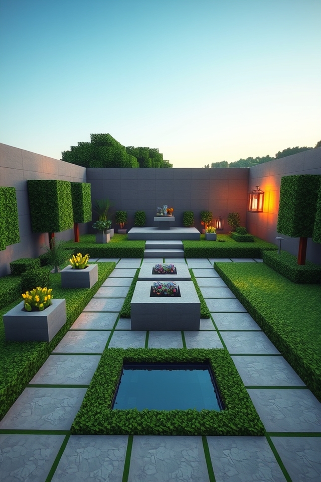 clean simple garden design