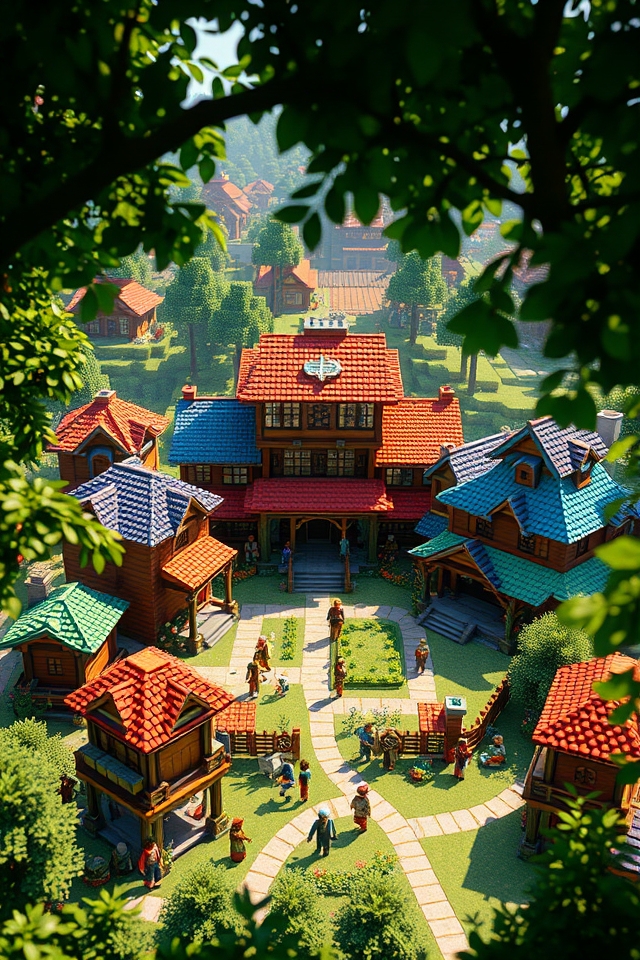 colorful community gathering space