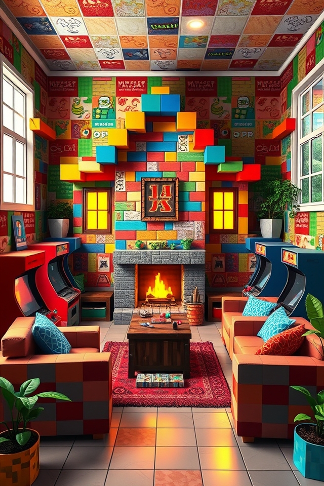 colorful retro gaming paradise