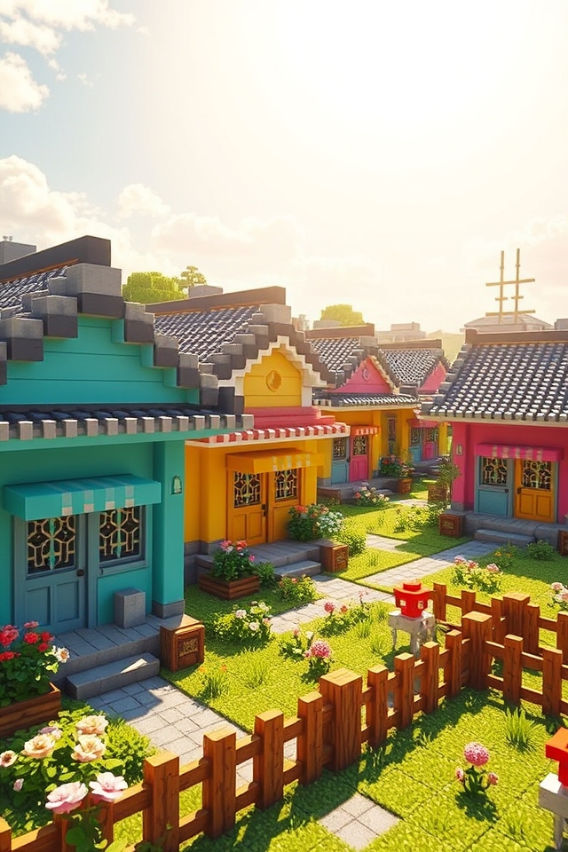 colorful traditional korean houses
