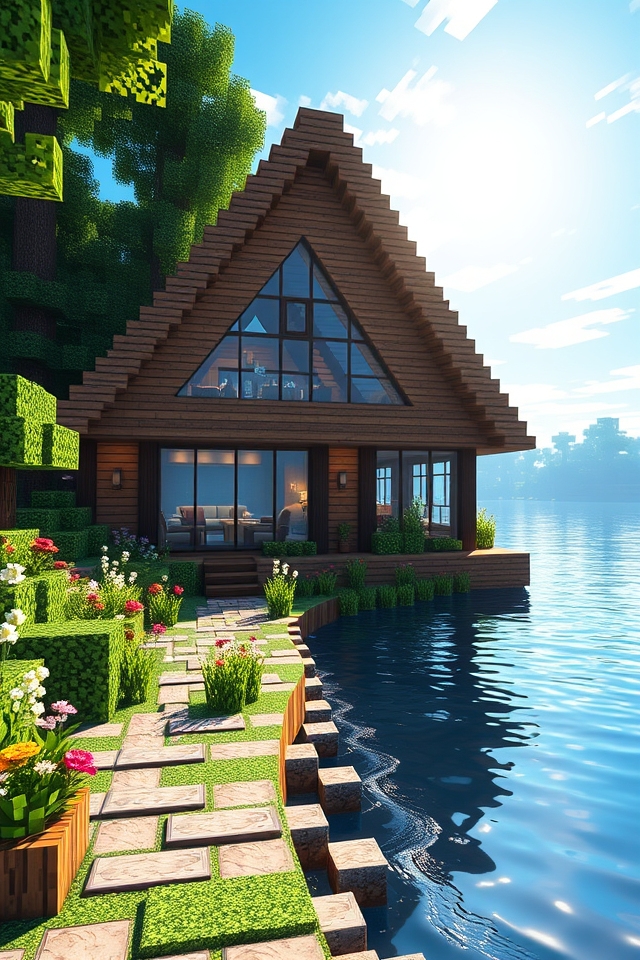 cozy a frame lake house