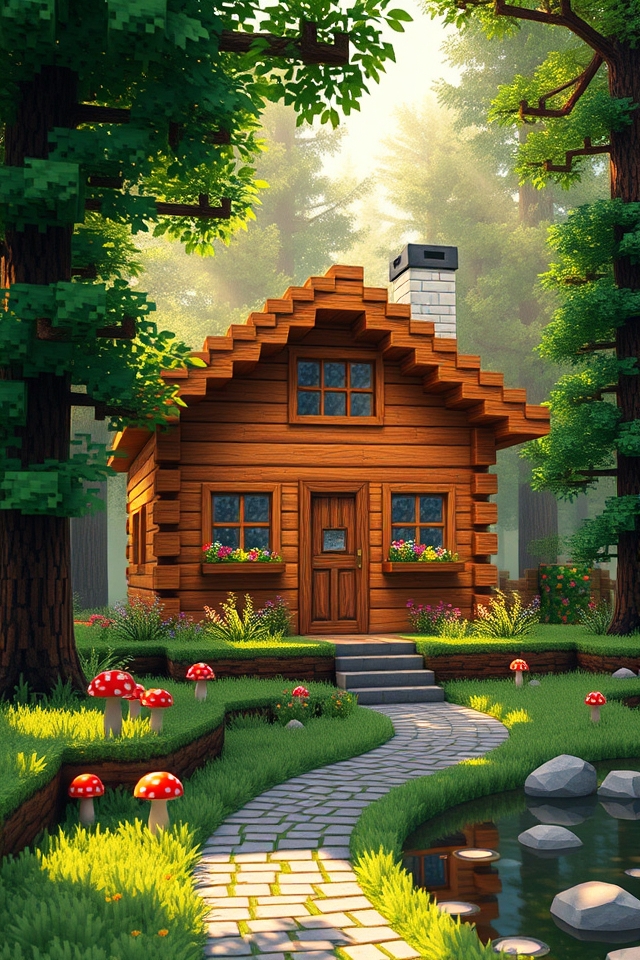 cozy cabin in nature