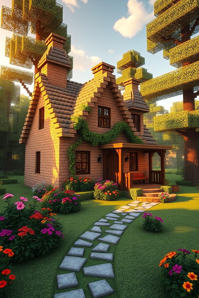 cozy cottagecore brick home