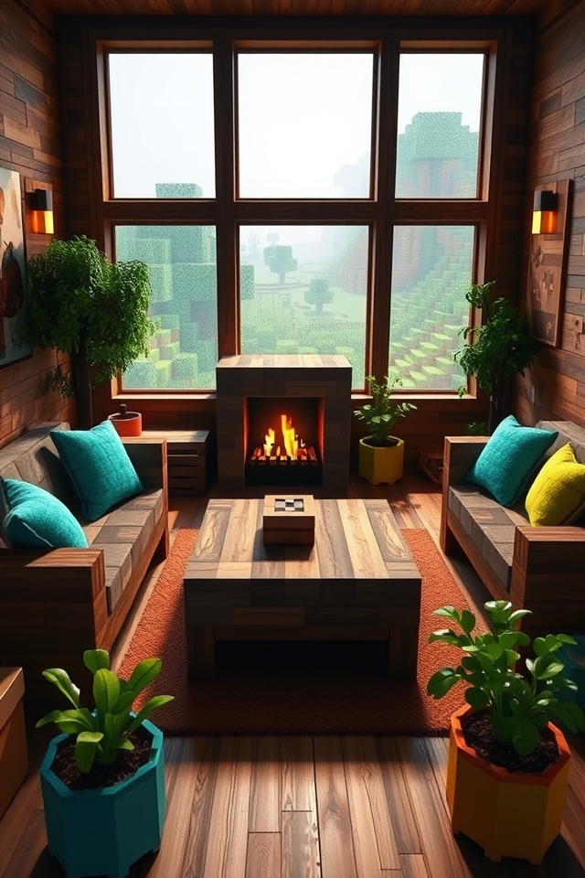 cozy decorated seating areas