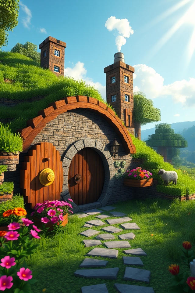 cozy hillside hobbit cottage
