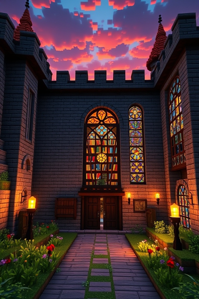 cozy medieval library design