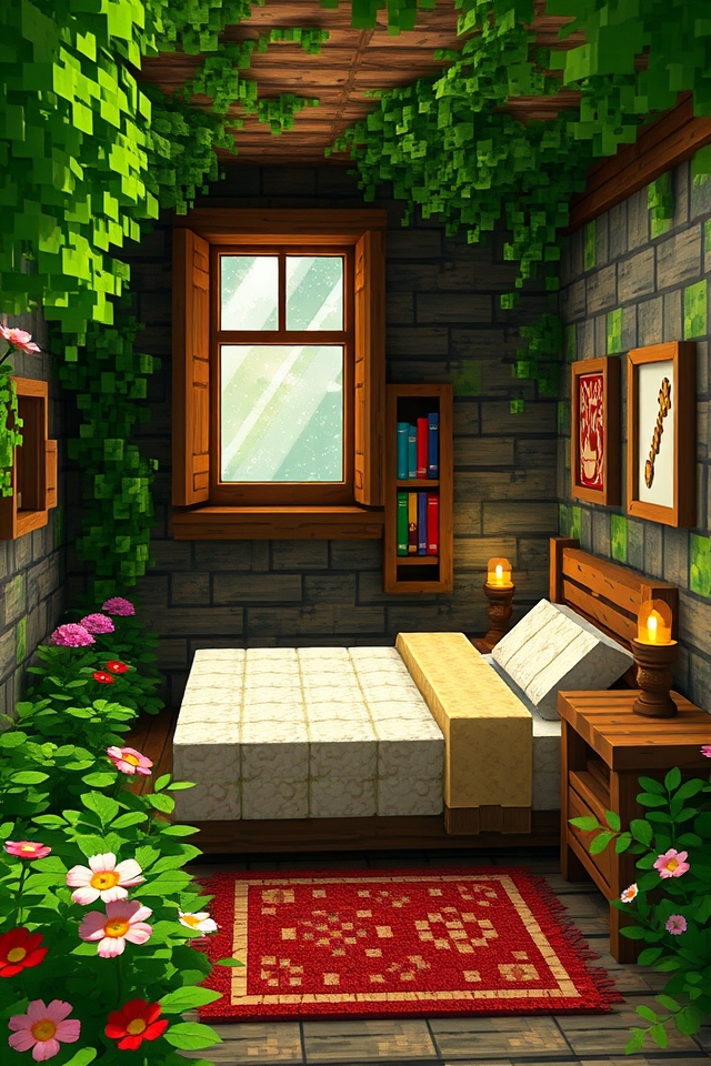 cozy minecraft sleeping quarters