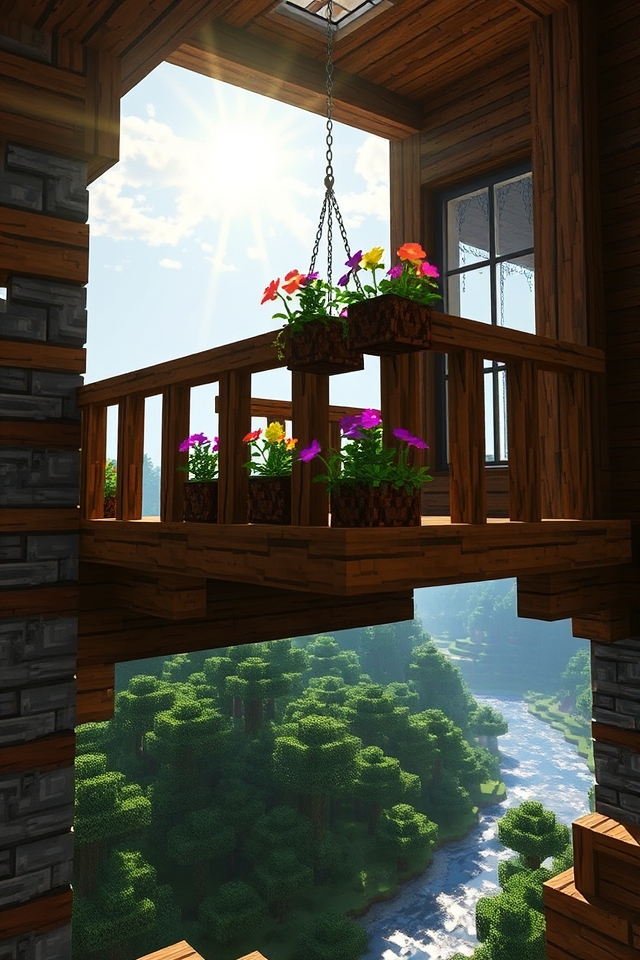 cozy rustic balcony design