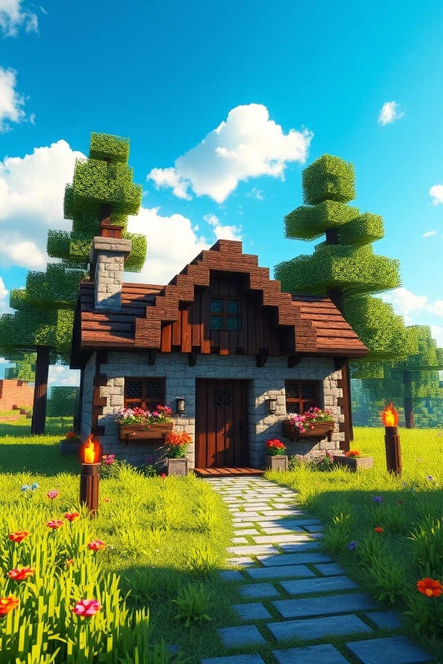 cozy rustic stone cottage