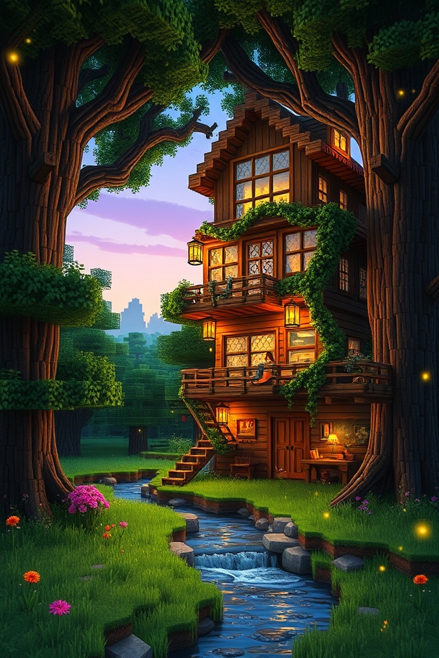 cozy treehouse library retreat