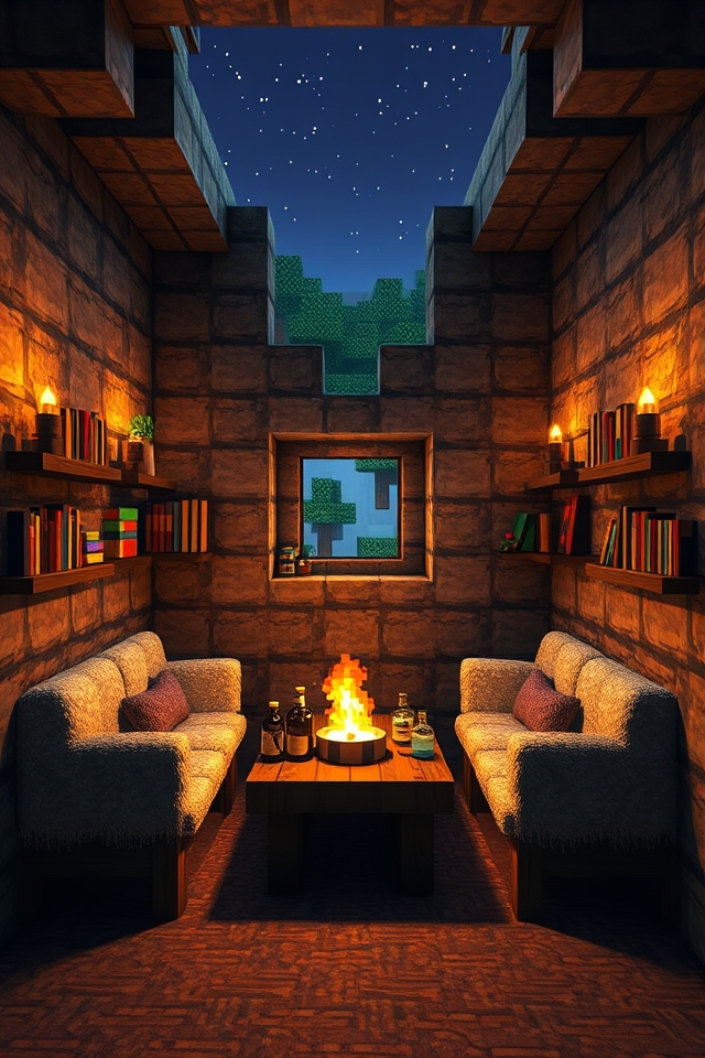 cozy underground sanctuary vibes