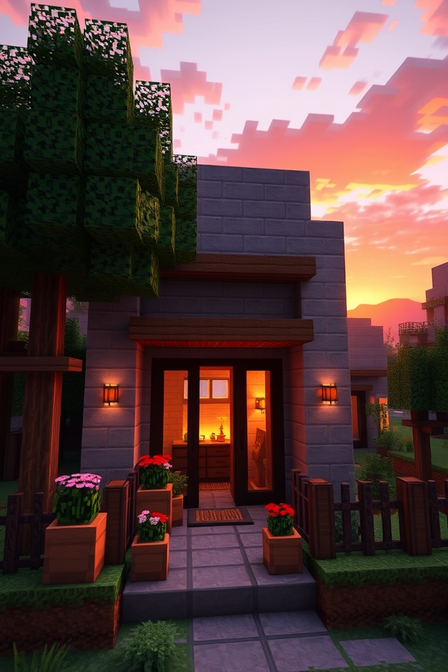 cozy urban minecraft retreat