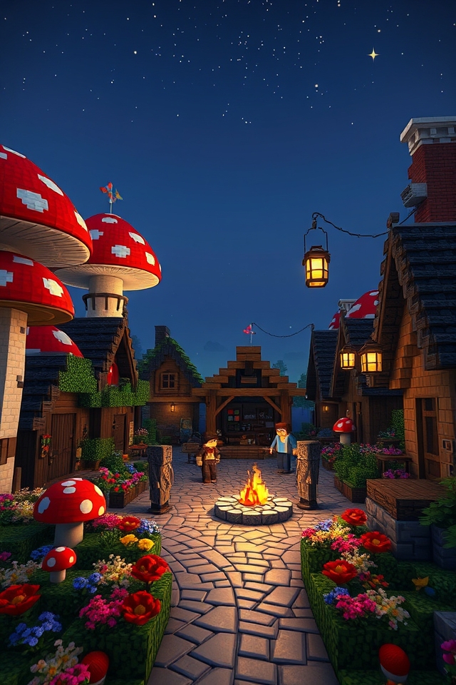 cozy village square setup