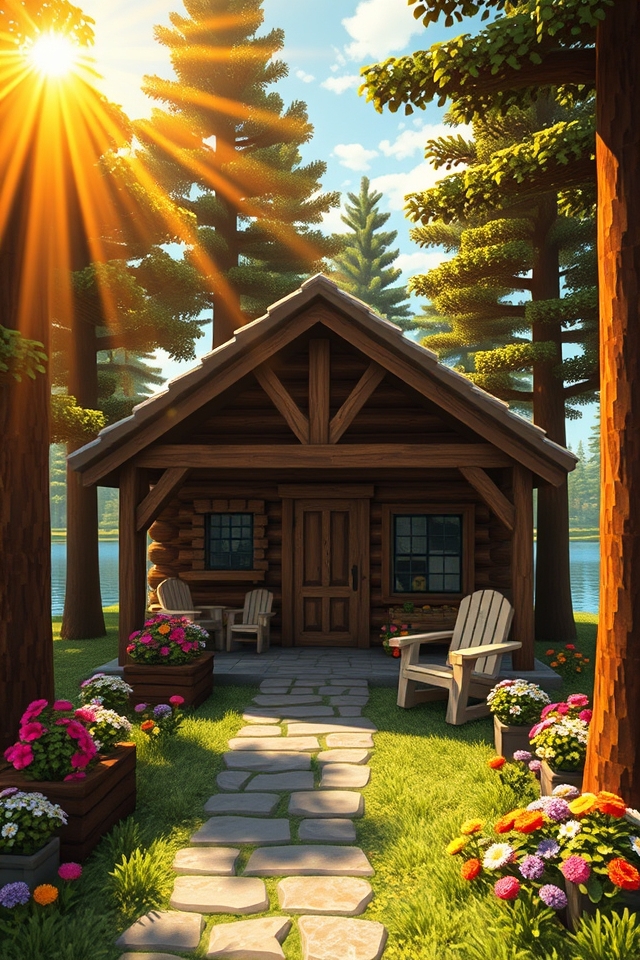 cozy vintage forest cabin
