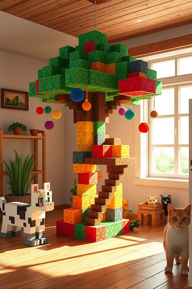 cozy whimsical cat tree