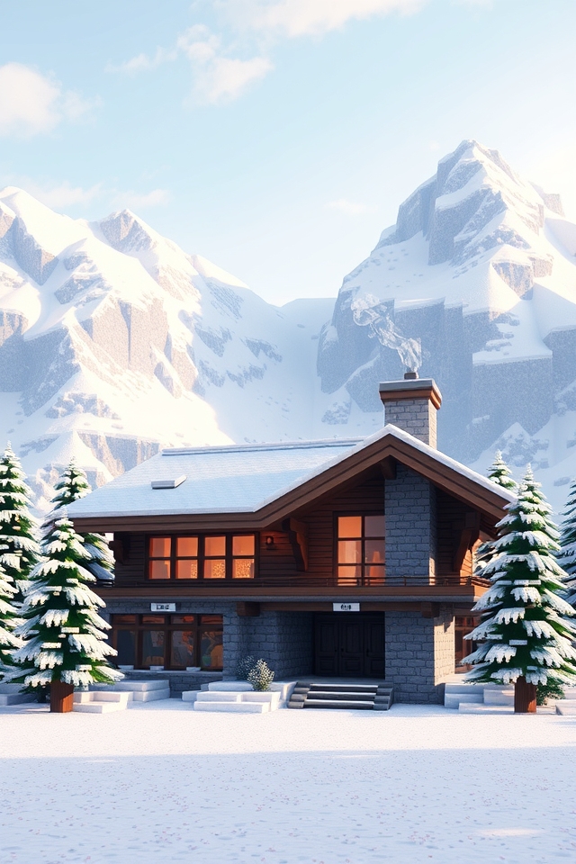 cozy winter lodge creation