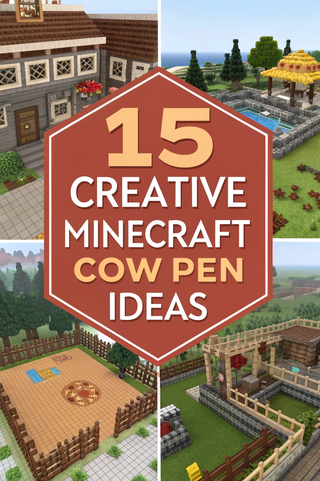 Creative Minecraft Cow Pen Ideas
