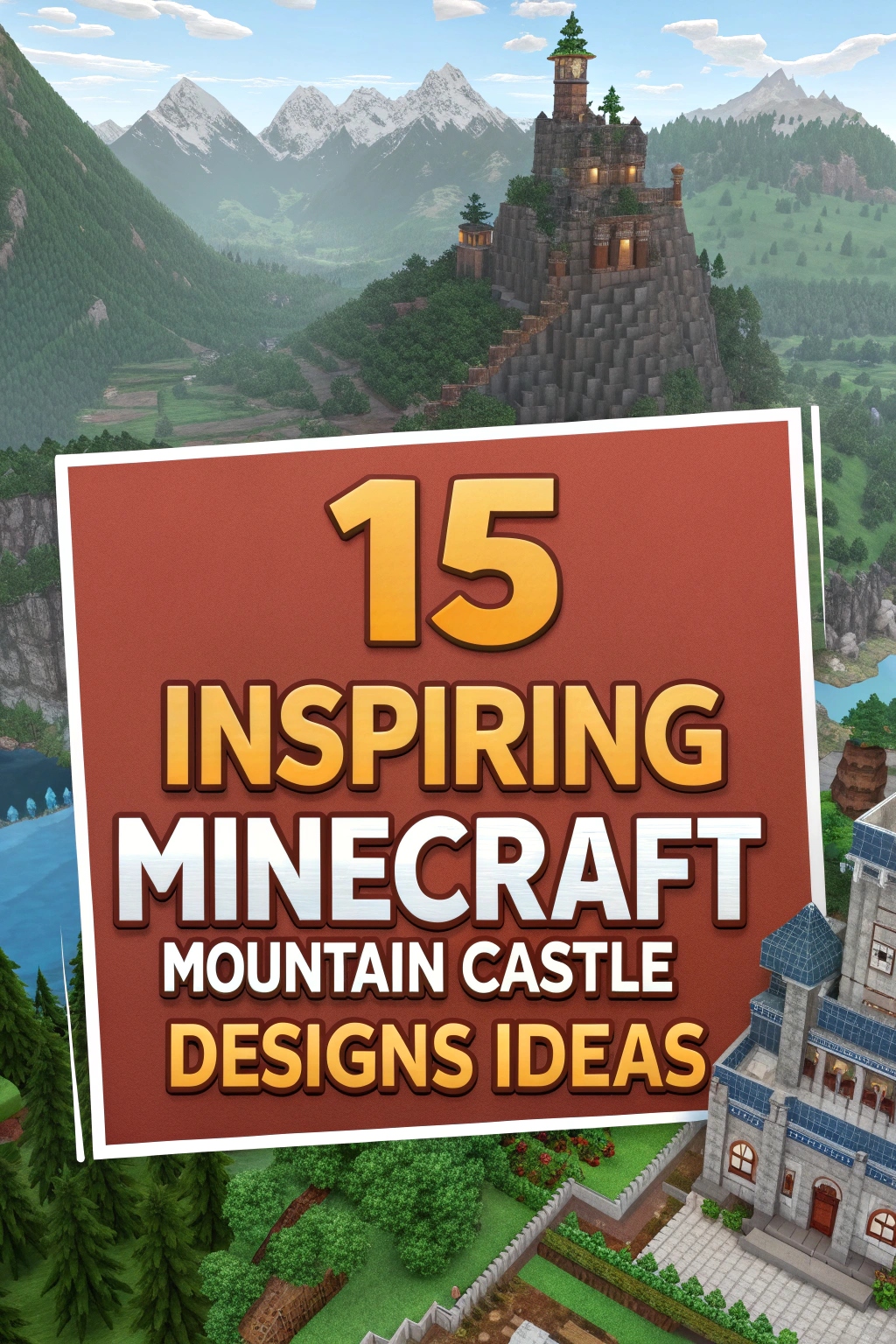 15 Inspiring Minecraft Mountain Castle Design Ideas