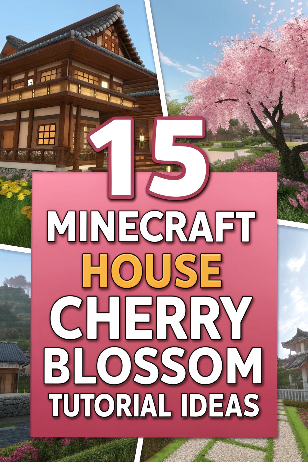 Minecraft House Cherry Blossom Tutorial Ideas