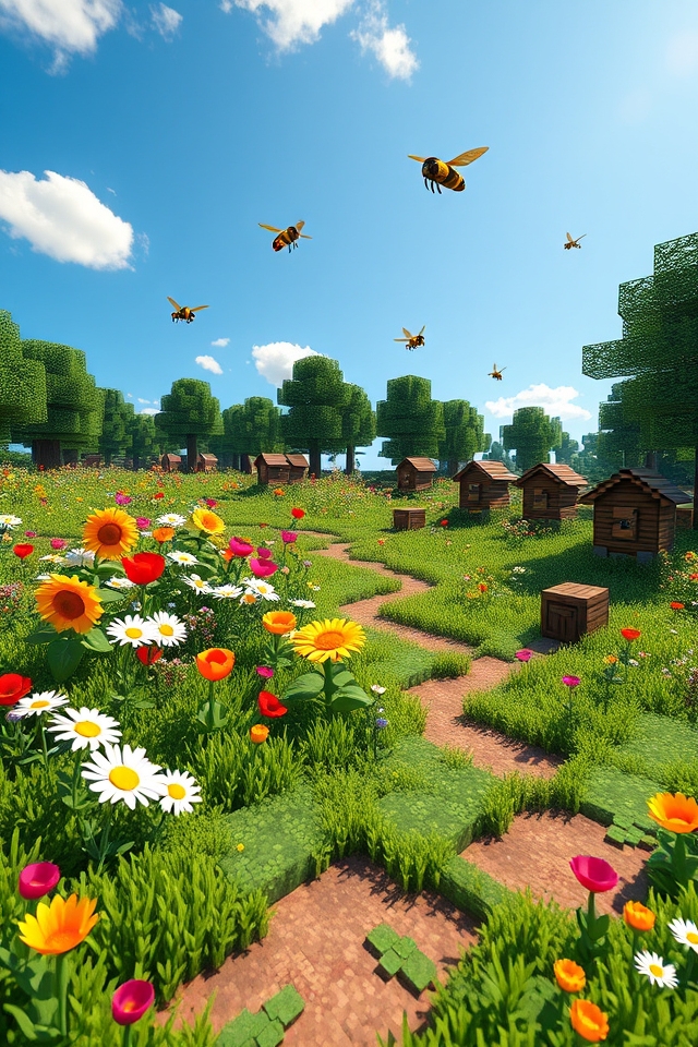create a vibrant meadow