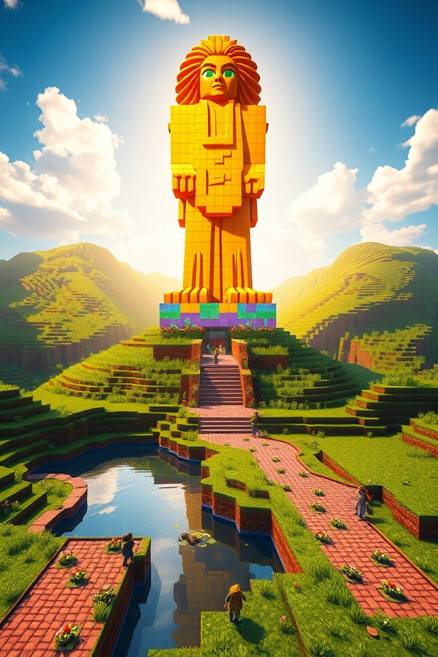 creating a giant statue