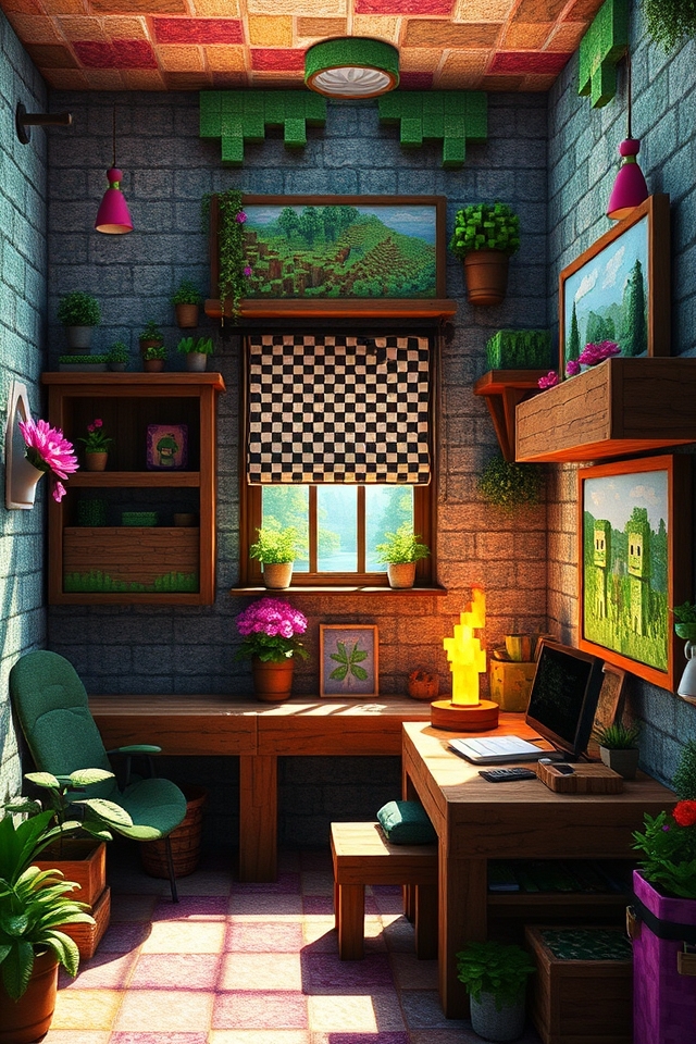 creative minecraft wall decor