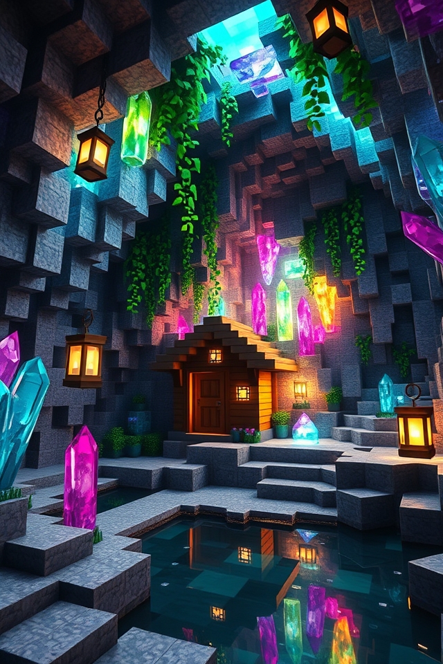 crystal adorned cozy hideout