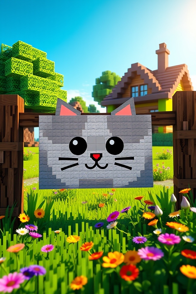 cute kitty face banner