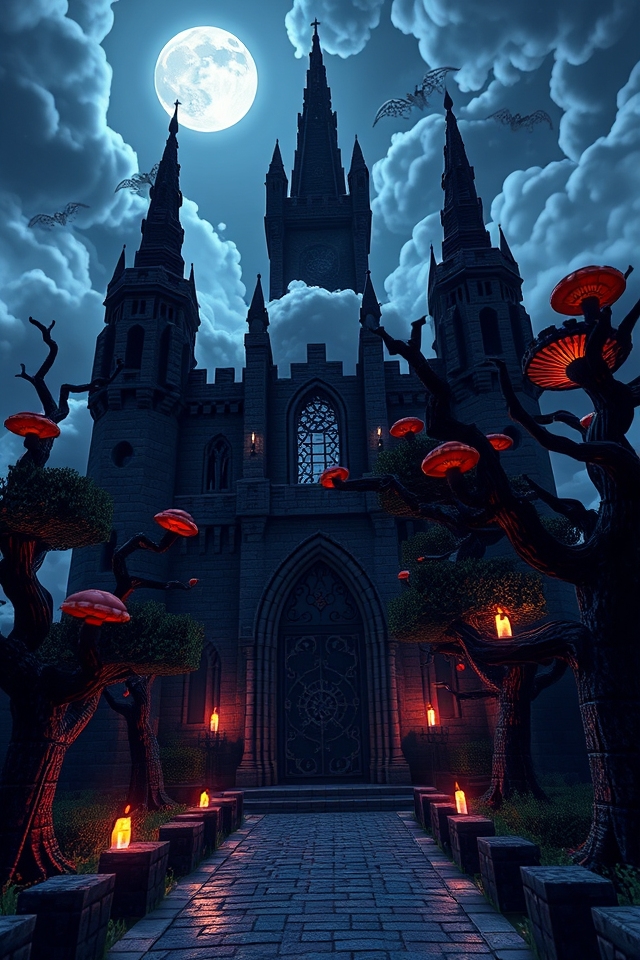 dark gothic vampire fortress
