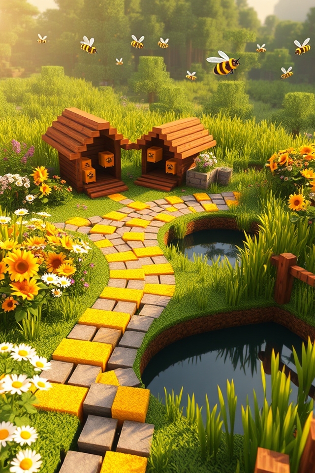 decorative winding bee paths