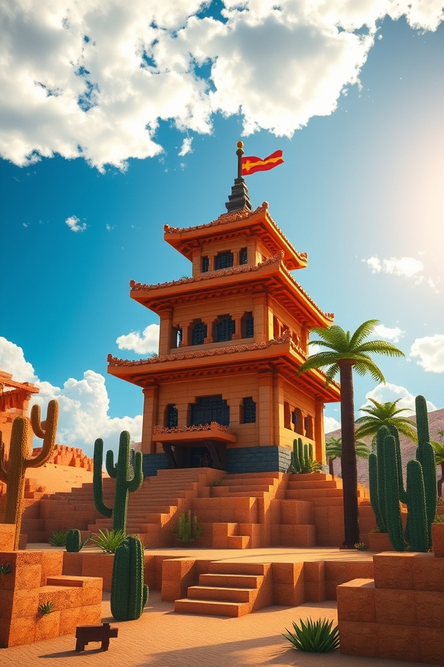 desert pagoda artistic oasis
